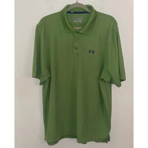 Under Armour Mens Short Sleeve Performance Golf Shirt XL Bright Green